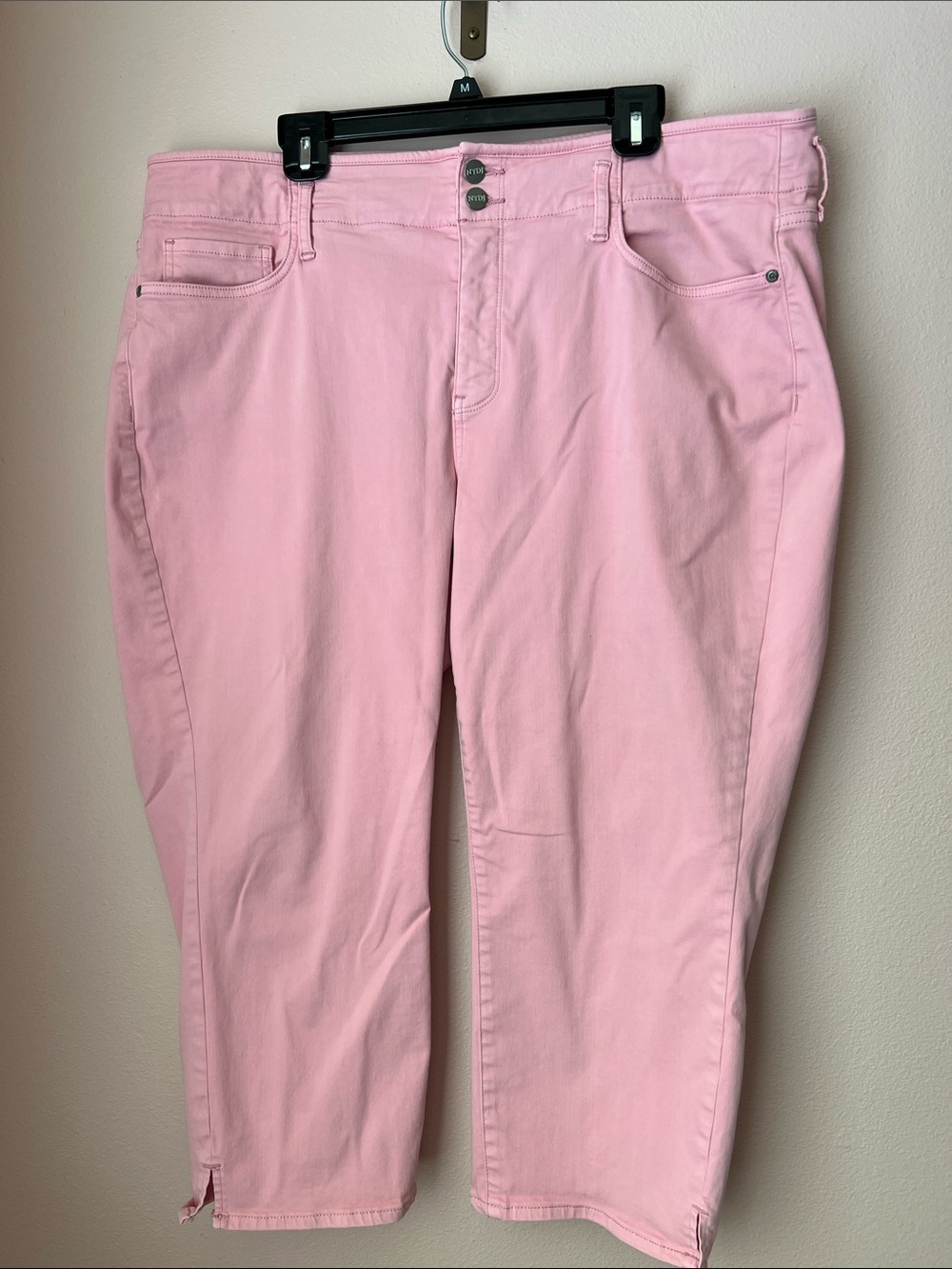NYDJ Pink Ankle Crop Slim Straight Jeans